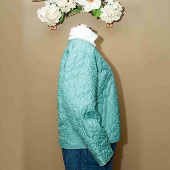 NWT J. Crew Lightweight Quilted Heart Jacket in Adventurine size S - Picture 5 of 15
